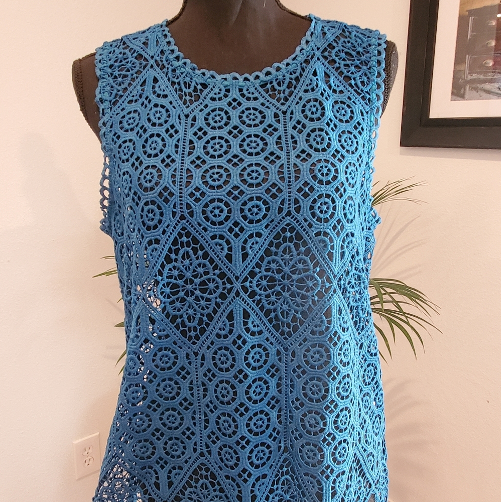 Anthropologie, Deletta Crochet Sleeveless Top
